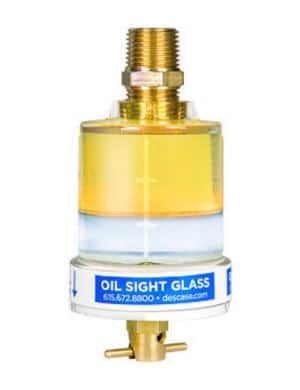 Des-Case oil sight glass